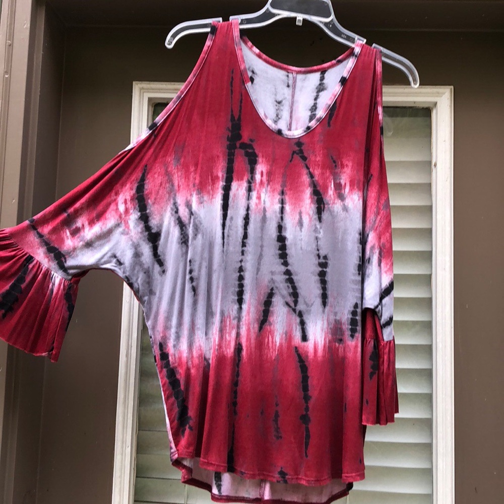 Boho Bell Sleeve Tie Dye Top - Picture 2 of 5